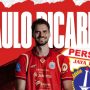 Paulo Ricardo, bek tangguh Persija Jakarta alumni klub Santos Brasil dalam seragam kandang Macan Kemayoran.