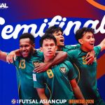 Poster resmi Timnas Futsal Indonesia lolos ke Semifinal AFC Futsal Asian Cup Indonesia 2026.