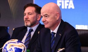 fifa-resmi-hukum-israel-sepak-bola-geger.jpg Presiden FIFA Gianni Infantino dalam konferensi pers resmi yang memberikan pernyataan mengejutkan mengenai status keanggotaan Israel.