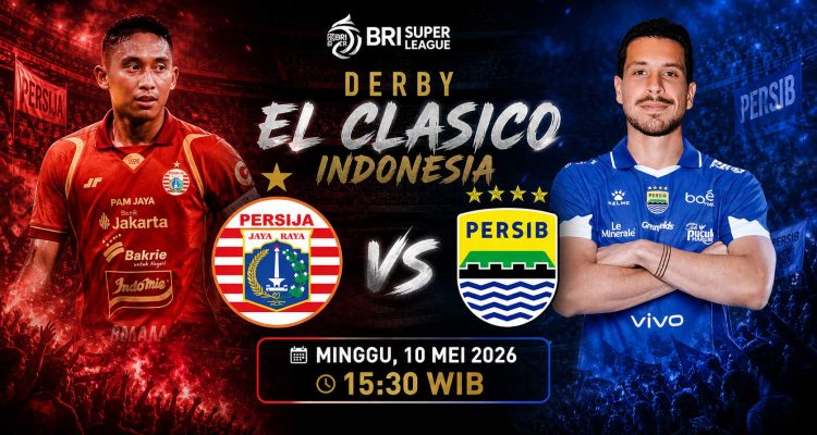 Akses segera link Persija Jakarta vs Persib Bandung untuk menyaksikan duel panas El Clasico Indonesia sore ini pukul 15:30 WIB.