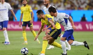 Cristiano Ronaldo berusaha membawa Al Nassr bangkit saat menghadapi Gamba Osaka di laga Final ACL 2.