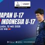 Poster jadwal pertandingan AFC U-17 Asian Cup antara Jepang U-17 Vs Timnas Indonesia U-17 pada Selasa 12 Mei 2026.
