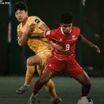 Aksi pantang menyerah skuad Indonesia U-17 saat menumbangkan China di pertandingan perdana Grup AFC U17 Asian Cup 2026.
