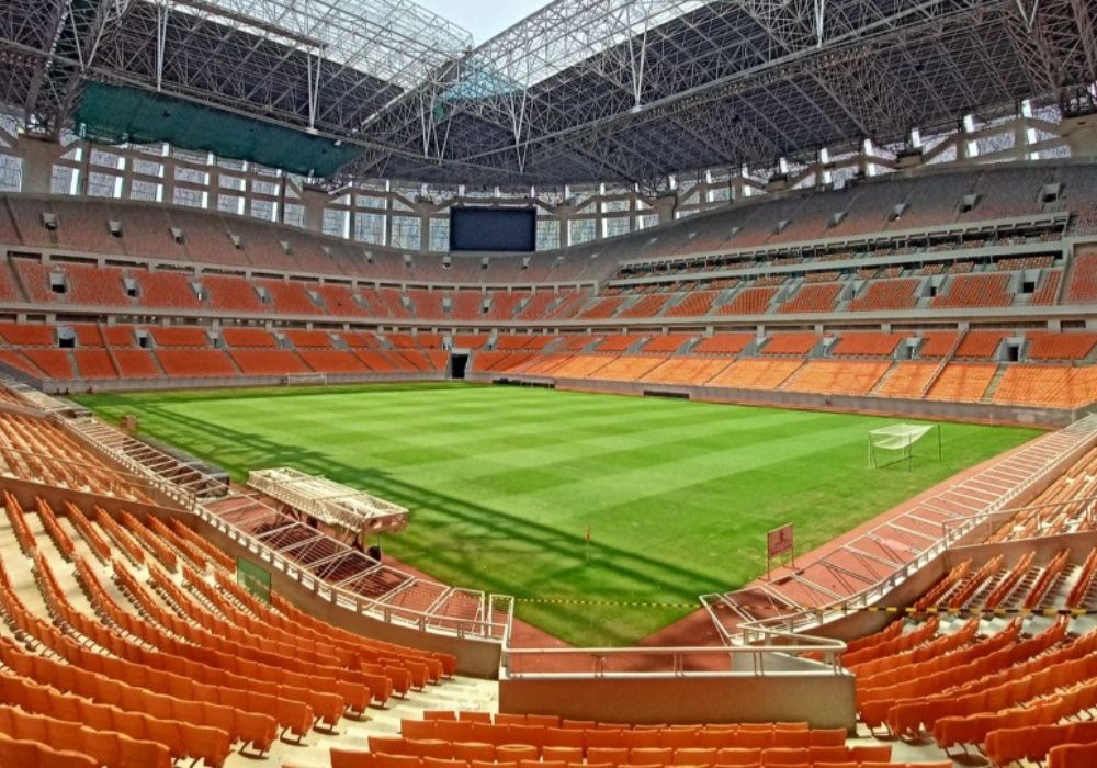 Stadion Jakarta International Stadium atau JIS yang dipilih Persija untuk laga penutup melawan Semen Padang.