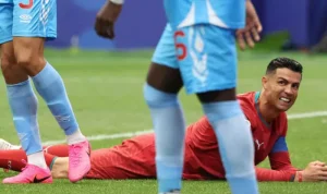Ekspresi frustrasi yang menggambarkan kekecewaan publik Selecao setelah Portugal ditahan imbang 1-1 oleh RD Kongo.