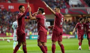 hasil-pertandingan-portugal-vs-nigeria-selebrasi-pemain.webp Para pemain Timnas Portugal melakukan selebrasi di lapangan setelah mencetak gol ke gawang Nigeria.
