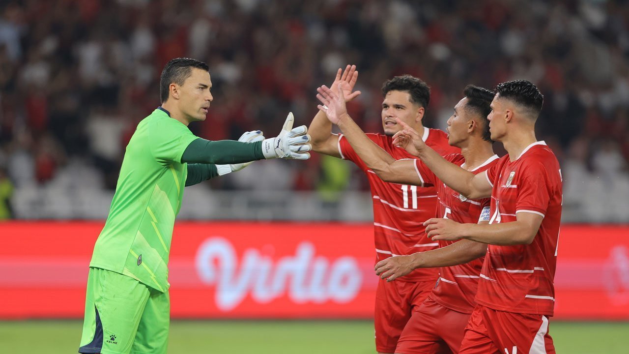 Para pemain Timnas Indonesia seperti Emil Audero dan Ragnar Oratmangoen bersiap menghadapi laga melawan Mozambik.