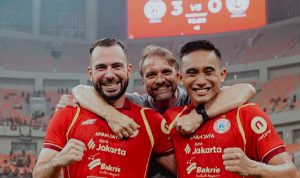 Pemain Persija merayakan kemenangan di Jakarta International Stadium; enam di antaranya kini mendapat panggilan memperkuat Timnas di Piala AFF 2026.