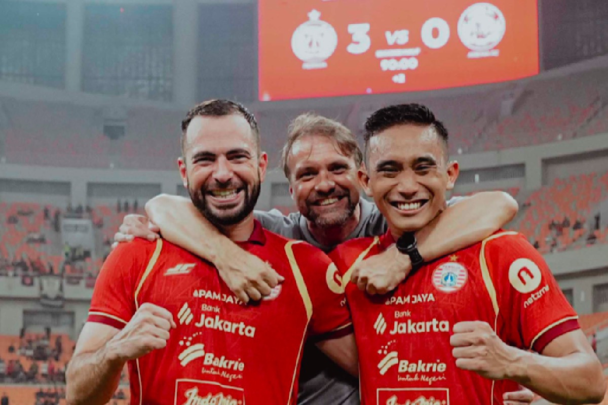 Pemain Persija merayakan kemenangan di Jakarta International Stadium; enam di antaranya kini mendapat panggilan memperkuat Timnas di Piala AFF 2026.