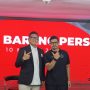 Manajer Persija Bambang Pamungkas bersama manajemen dalam acara Kopi Bareng Persija menanggapi isu kenaikan tiket Persija.