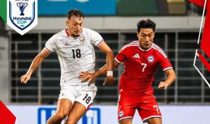 Momen duel ketat pemain Timnas Indonesia saat berlaga di ASEAN Championship Piala AFF 2026.
