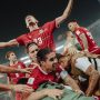 Pemain Timnas Indonesia merayakan kemenangan bersama di lapangan jelang laga Final FIFA ASEAN Cup 2026