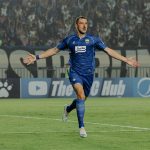 Selebrasi pemain Persib Bandung usai mencetak gol ke gawang Melbourne Victory di ajang ACL 2