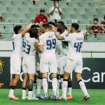 Selebrasi para pemain Persib Bandung di lapangan hijau dalam ajang kompetisi AFC Champions League Two
