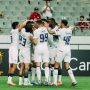 Selebrasi para pemain Persib Bandung di lapangan hijau dalam ajang kompetisi AFC Champions League Two